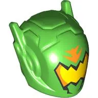 Helmet with Antennae and Yellow Visor, Orange Markings print