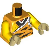 Torso, Tiger Fur, Yellow Robe, Black Trim print, Yellow Arms, Dark Tan Hands