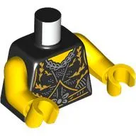 Torso, Gold/Silver Decorations print, Yellow Arms and Hands