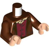 Torso Jacket, Dark Red Shirt, Bright Light Yellow Undershirt print, Reddish Brown Arms, Light Nougat Hands