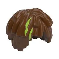 Hair Short Long Curls / Mop Top with Lime Splotch print