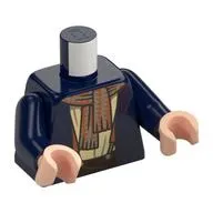 Torso, Jacket, Tan Shirt, Straps, Nougat/Dark Tan Scarf print, Dark Blue Arms, Light Nougat Hands
