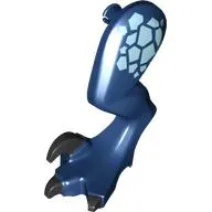 Animal Body Part, Dinosaur, Raptor Leg, Left with Black Claws, Metal Blue Markings print