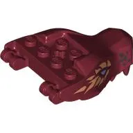 Creature Body Part, Dragon Head Upper Jaw with Bright Light Orange/Black Markings, Lavender Eyes Print