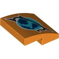 Brick Curved 2 x 2 x 2/3 with Arctic Explorer Symbol print