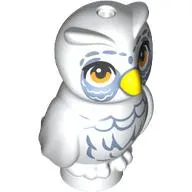Animal, Bird, Owl Baby with Bright Light Yellow Beak, Sand Blue Markings print