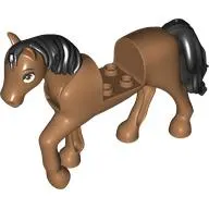Animal, Horse with Raised Leg, Black Mane and Tail print