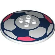 Dish 6 x 6 Inverted (Radar) with Dark Blue/Coral Football print (Soccer)