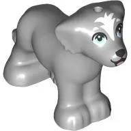 Animal, Dog Big with White Spot on Head, Black Eyes print