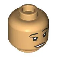 Minifig Head Cho Chang, Medium Nougat Lips, Sad / Open Mouth print