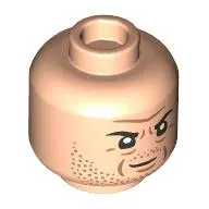 Minifig Head Robert Muldoon, Mean Squinting, Stubbled Beard print