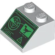 Brick Sloped 45° 2 x 2 with Computer Screen, Radar, Raptor print