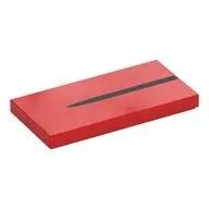 Tile 2 x 4 with Silver Stripe print