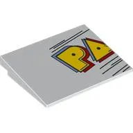 Brick Sloped 10° 6 x 8 with Yellow 'PA' print