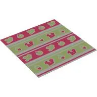 Duplo Blanket 6 x 6 with Nuts and Squirrels Pattern
