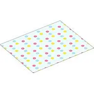 Duplo Blanket 8 x 10 with Pink / Medium Blue / Yellow Flowers print