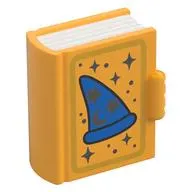 Duplo Book, Blue Wizard Hat, Silver Stars and Moons Print