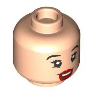 Minifig Head Snow White, Red Lips, Open Mouth / Closed Eyes print