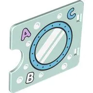 Duplo Door / Window with Cutout (Semi Oval) with Porthole, Bubbles, '1, 2, 3' Print