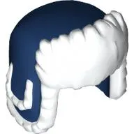 Hat Ushanka with Dark Blue Print