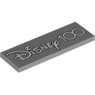 Tile 2 x 6 with White 'DISNEY 100' print