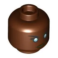 Minifig Head Storm, Silver Eyes, Smirk print