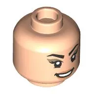 Minifig Head Agatha Harkness, Black Eyebrows, Dark Tan Eyeshadow, Mean Ginn / Wink print
