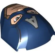Large Figure Face 4 x 5 x 1 2/3 with Captain America Face print