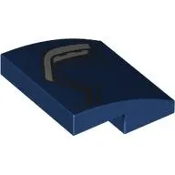 Brick Curved 2 x 2 x 2/3 with Silver Armour print
