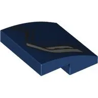 Brick Curved 2 x 2 x 2/3 with Silver Armour print