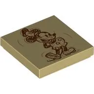 Tile 2 x 2 with Classic Mickey Mouse Sketch print