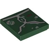 Tile 2 x 2 with Light Bluish Grey Armor print