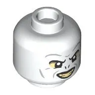 Minifig Head Voldemort, Tan Eyes, Flat Nose, Tan Teeth, Angry Grin print