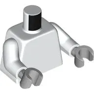 Torso, White Arms, Light Bluish Gray Hands [Plain]