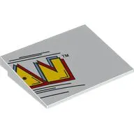 Brick Sloped 10° 6 x 8 with Yellow 'AN' print