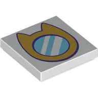 Tile 2 x 2 with Cat-Shaped Mirror print