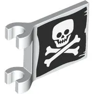 Flag 2 x 2 Square with Skull and Crossbones Print