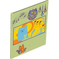 Glass for Frame 1 x 6 x 6 with Disco Ball, Cat print
