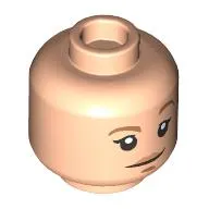 Minifig Head Megan Rapinoe, Nougat Eyebrows, Closed Mouth, Raised Eyebrow / Closed Eyes, Open Mouth Laughing print