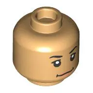 Minifig Head Sam Kerr, Black Eyebrows, Closed Squiggly Mouth, Open Mouth Smile print