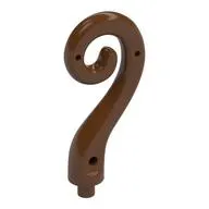 Animal Body Part / Plant, Tail / Vine Curled with Bar