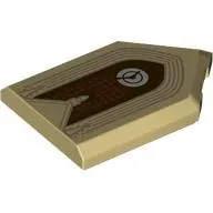 Tile Special 2 x 3 Pentagonal with Clock Tower print