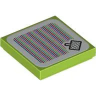 Tile 2 x 2 with Basket and Barcode Print (Sticker)