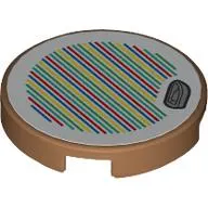 Tile 2 x 2 Round with Rowboat and Barcode Print (Sticker)