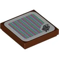 Tile 2 x 2 with 'DK' (Donkey Kong) and Barcode Print (Sticker)