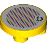 Tile Special Round 2 x 2 Inverted with Bananas and Barcode Print (Sticker)
