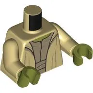 Torso Robe, Dark Tan Undershirt, Olive Green Neck, Thin Creases Print (Yoda), Tan Arms, Olive Green Hands