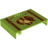 Plate Special Book 11 x 16 with 2 x 4 Container, 2 x 4 Studs on Edge, Hole with Reddish Brown Straps, Big Ben, Pirate Ship, Moon print
