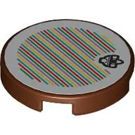 Tile Round 2 x 2 with Mole Miner and Barcode Print (Sticker)