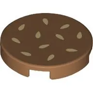 Tile Round 2 x 2 with Tan Sesame Seeds print
